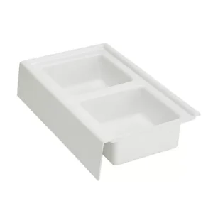 ONDA Line - dwukomorowy set łazienkowy/ gł.400/ 236x372x84/ biały
