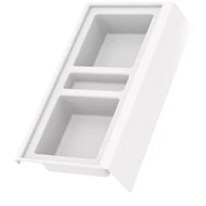 ONDA Line - dwukomorowy set łazienkowy/ gł.450/ 236x422x84/ biały