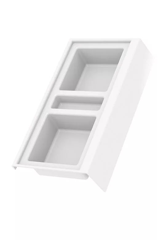 ONDA Line - dwukomorowy set łazienkowy/ gł.450/ 236x422x84/ biały