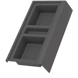 ONDA Line - dwukomorowy set łazienkowy/ gł.450/ 236x422x84/ antracyt
