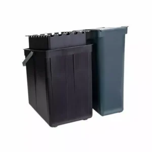 BASIC - ZESTAW POJEMNIKÓW 500/ wys. 420/ 26+20 l z pokrywką zestaw koszy na śmieci do szafki lub szuflady pod zlewozmywak