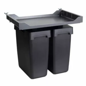 OEKO UNIVERSAL 450/ gł.450/ 2x17 l/ antracyt zestaw dwóch koszy 17 litrowych wstawianych do szuflady
