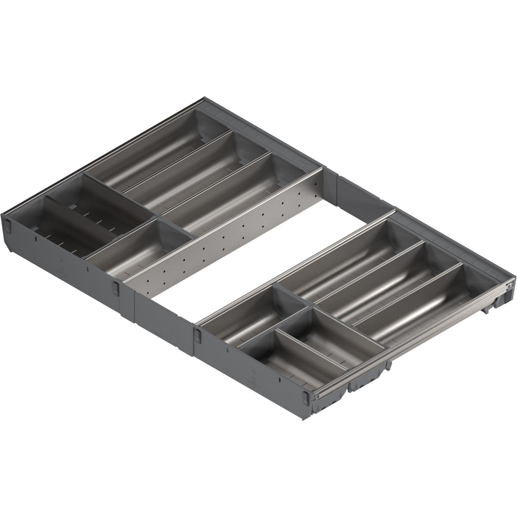 Wkład na sztućce ORGA-LINE do Tandembox - inox / 80x50 cm