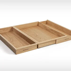 Wkład do szuflady 60-70+ cm, dębowy, BRAK ORGANIZERÓW, rozsuwany