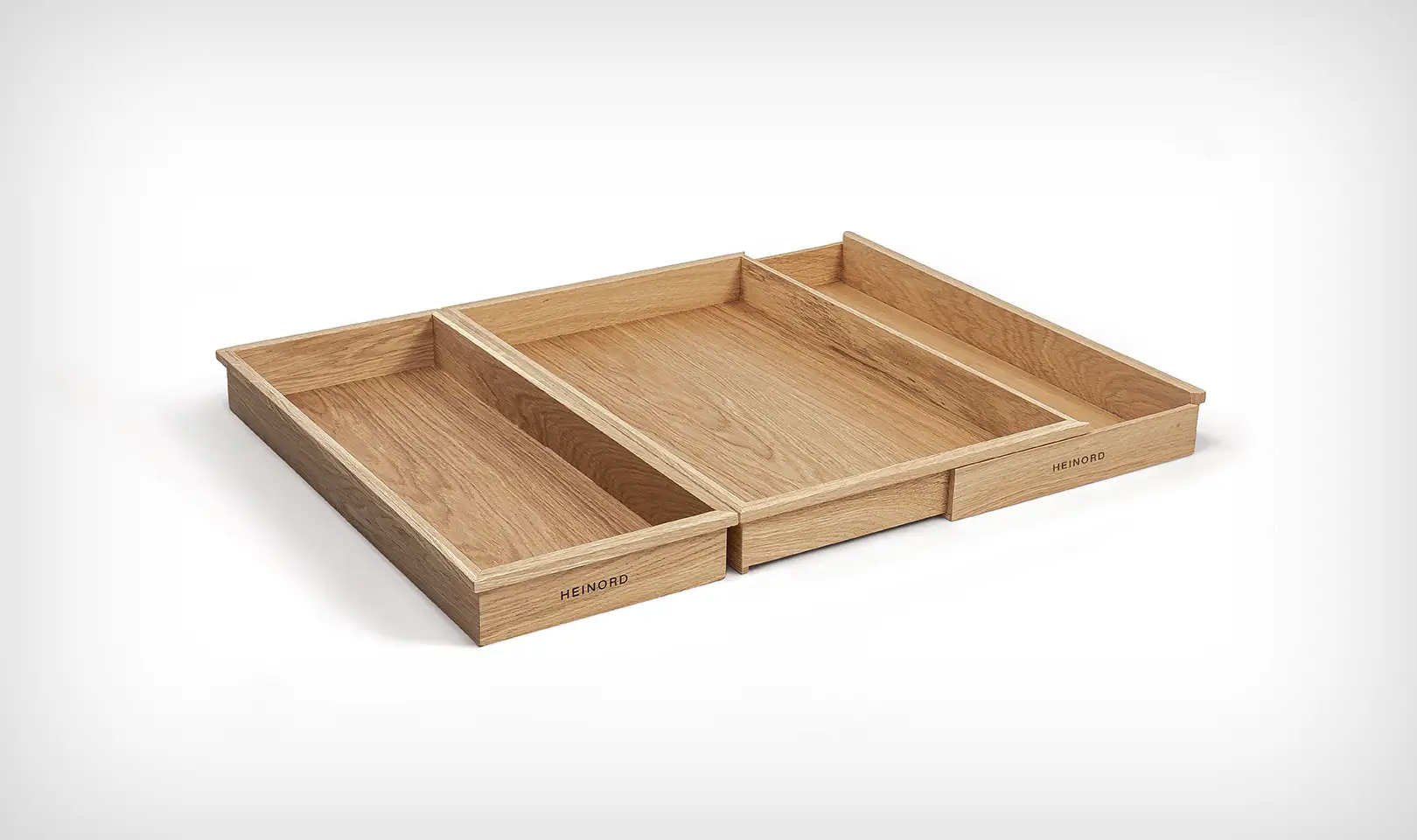Wkład do szuflady 60-70+ cm, dębowy, BRAK ORGANIZERÓW, rozsuwany